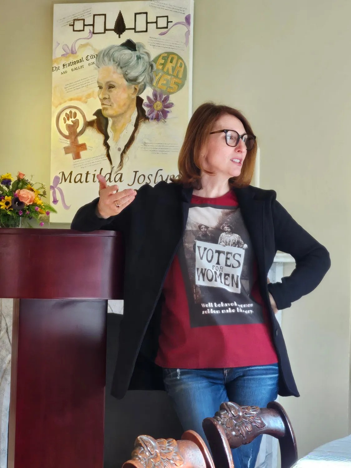 Dr. Gina Luttrell speaking at an event.